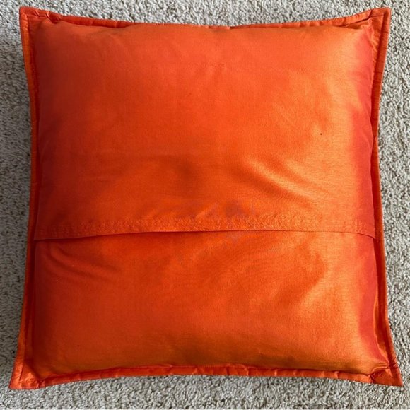 Orange accent throw pillow, Bed by Conrad Collection. - Picture 2 of 7